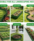 Flexible Landscape Edging Kit 59 Feet With 16 Extra Long Stakes 6 Inch Tall Plastic Border For Yard And Garden Bend To Curves Cut