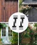 4 Pack 3 Inch T Strap Hinges Heavy Duty Outdoor Black Tee Hinge For Wooden Fences Barn Doors Gates Shed Doors Hardware