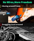 2.4GHz Wireless Guitar System For Electric Guitar And Bass With No Latency, 100 Ft Range, 270 Degree Rotatable Plug in use
