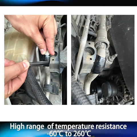 Using Self-Fusing Silicone Tape 1 Inch By 10 Feet Self-Welding Repair Tape For Pipe And Tube Leaks in an engine compartment