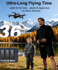 4K Camera Drone For Adults Foldable And Beginner Friendly with 36 minute flight time over scenic mountains