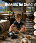 Take The Wobblies Straight Out Your Rig With Heavy Duty Rv Stabilizer Legs Using Ratchet Tension On I Beam Mounts For Smooth Anti Sway Camper Leveling And Serious Leg Hold Under Pressure, child playing with toy truck in RV.