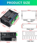 Product dimensions and diagrams of DMA860S Beast Mode 2 Phase Stepper Motor Driver for CNC Machines with 8.2A Max
