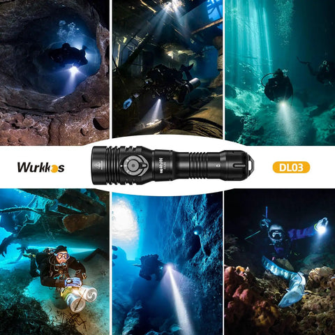 DL03 Dive Light Two In One Scuba Flashlight With 2800 Lumen White Light And Green Beam Beast Mode Bright, 1000 Meter Range