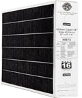 Carbon Clean Replacement Filter HCF20 16 MERV16 25x20x5 with coconut activated carbon, shown in packaging.