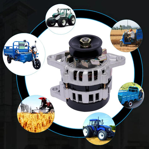 2000W Brushless Permanent Magnet Generator with single wheel, agricultural application with tractors and field vehicles