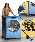 Person using Heavy Duty Furniture Movers With Wheels Set Of 4 Easy Sliders Dollies Lifter Tool for moving a washing machine