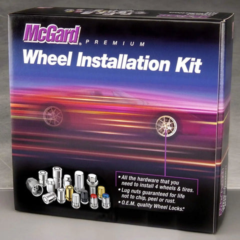Chrome SplineDrive Install Kit With One Half Inch By Twenty Thread Lug Nuts And Wheel Locks retail box