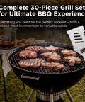 Heavy Duty Stainless Steel 30 Piece Grill Set With Meat Thermometer Case And Apron Perfect For Outdoor Barbecues Dad Gift