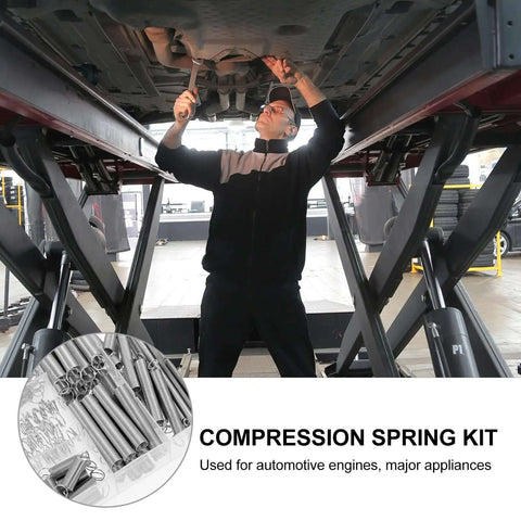 Durable 200 Piece Steel Spring Assortment Set With Extension And Compression Springs Kit Perfect For Heavy Duty Industrial Repairs And Cool DIY Projects To Fix Stuff Fast in workshop