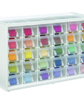 Store In Drawer Cabinet With 30 Drawers Wall Mountable Craft Organizer For Beads Buttons Thread Inks Embellishments And Small Tools In Clear And White