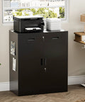 Heavy Duty 36 Inch Locking Metal Storage Cabinet With One Drawer And Adjustable Shelves For Home Garage Office School And Warehouse Durable Steel Scratch Resistant And Easy To Clean, black