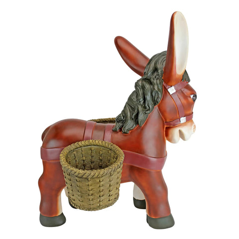 Pancho The Burro Planter Sculpture For Home And Garden Decor Hand Painted Donkey Planter Art In Crushed Stone Resin Durable Hand Cast Stone