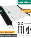 Temporary Fence With Posts For Pets And Kids Portable Yard Barrier 3 Foot By 50 Foot Black Plastic Mesh Kit
