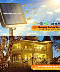 Solar Fairy Lights 2 Pack Total 80 Feet 240 LED Outdoor String Lights Waterproof With 8 Modes For Patio Garden Fence