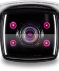 Front view of Dope 5MP Indoor Outdoor PoE Security Camera With 80m Night Vision, Weatherproof IP67 Housing, H265 High Efficiency