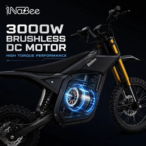 Kickin Up Dust On Gnarly Trails With This Badass Electric Dirt Bike For Adults And Teens Featuring A Hella Potent 3000W High Torque Mid Drive Motor.