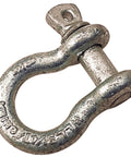Drop Forged Quarter Inch Hot Dipped Galvanized Screw Pin Anchor Shackle Built Like A Tank For Heavy Duty Marine Boat Rigging Dock Accessories Premium Essential Gear, close-up view.