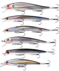Saltwater Surf Fishin Lures Kit 6 Pack Assorted Jerkbaits Minnow Lures Hard Baits Popper Plugs For Striped Bass Offshore Ocean Gear