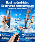 Mini Remote Control Boat With 2.4GHz RC Windsurfer Surfing Action LED Lights Self Righting Never Flip Design Long Battery