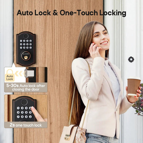 No Hassle Fingerprint Door Lock With Smooth Keyless Entry Deadbolt For Front Door Solid Home Security Holds One Hundred Fingerprints Fifty Codes And Two Spare Keys For A Quick Snap Install