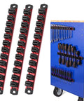Magnetic Screwdriver And Wrench Organizer With Aluminum Rail, Real Deal Ultra Strong Magnets, 36 Slot Tool Organizer on toolbox