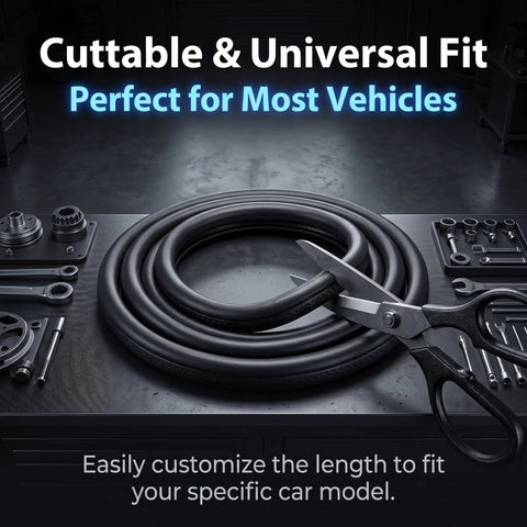 2 Pack Car Door Weather Stripping B Pillar Seal Rubber U Shape Edge Trim 2.62 Ft Push In Cuttable Door Seal on workbench