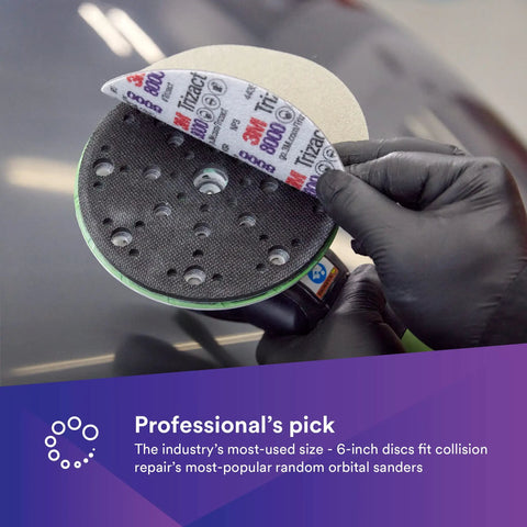 8000 Grade Hookit Foam Backed Abrasive Disc 5 Inch Ultrafine Sanding For Paint Finishing And Micro Scratch Removal in use