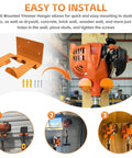 Easy to install heavy duty garage tool organizer wall mount hanger for weed eaters trimmers and hedge trimmers 2 pack wall rack