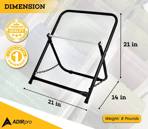 Single Axle Cable Reel Caddy Built To Last Heavy Duty Industrial Steel Wire Dispenser 21x21x14 in dimensions