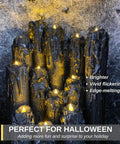 Dripping Black Flameless Tea Lights 24 Pack With Warm White Flickering LED Candles For Halloween Decor Safe Battery Operated