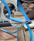 Universal Dryer Vent Cleaner Kit With Flexible Vacuum Hose Attachment For Deep Lint Removal in use on carpets and vents.