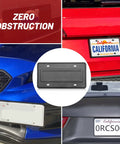 Stainless Steel License Plate Frame Holder No Obstruction For 6x12 Inch Car Tags Fits SUV Truck Trailer Front Or Rear Bumper