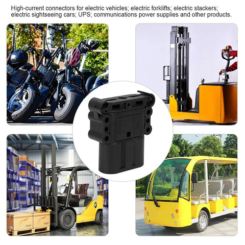 Heavy Duty 160A Wire Connectors Plugs Rated At 150V For Electric Forklifts And Stackers High Current Capacity Male Electrical End Pins close-up view