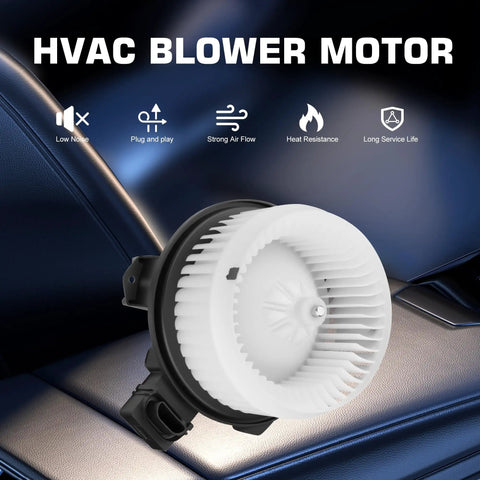 No Sweat 2 Pin Hvac Heater Blower Motor Assembly Straight Swap Featuring Plug And Play Setup For Toyota Rav4 Matrix Corolla Scion Xb Pontiac Vibe Manual Controls close-up on a dashboard.