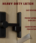 Heavy Duty Sliding Barn Door Latch With 90/180 Degree Universal Operation, Privacy Lock For Bathroom Bedroom Garage And Cabinets