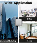 Top Tier 6X6 Flush Metal Access Panel With Bead Flange For Drywall Patch shown in commercial, office, and home settings.