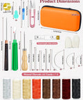 Eight Color Waxed Thread Leather Sewing Kit With 30m Spools For Pro Grade Upholstery Repairs showing tools and threads