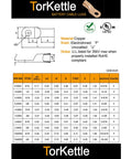 Specification sheet for Beefy Tinned Copper Battery Cable Lugs Kit With Ring Eyelets For Inverters Marine And Car Wiring 50 Pieces 10 Sizes