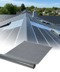 Top Shelf Self Adhesive Rubber Roofing Roll 39 Inches By 16 4 Feet Gray No Sweat Waterproof Membrane Tape on a roof.