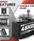 Beefy 45Kg Coreless Servo For RC Cars And Boats With durable steel gears and high-resolution digital features.