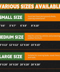 Various sizes available for Tough As Nails Heavy Duty 8x10 Foot Waterproof Tarp 9 Mil Thick Finished Size Poly Tarp Cover options.
