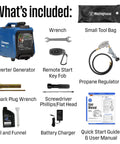 4000 Peak Watt Dual Fuel Portable Inverter Generator With Remote Start Gas Or Propane Powered 3300 Rated Watts toolkit