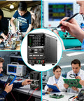 30V 10A Bench Power Supply With Encoder Knob Four Memory Presets OCP OVP Protection USB Type A and C in educational settings