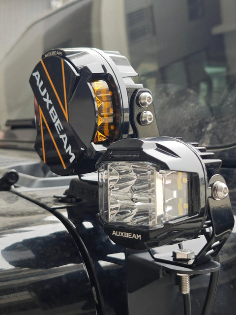 Dual A Pillar LED Pods Off Road Mounting Brackets Set For Wrangler JL And JK No Drill Easy Bolt On Brackets Pack Of 2