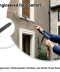 Person using Heavy Duty Pressure Washer Extension Wand Set Two Pack With Straight And 15 Degree Curved Angled Lance Anti Slip Grip