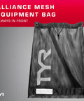 Alliance Mesh Equipment Bag For Swim Gear And Gym Essentials, breathable quick-dry mesh backpack with main compartment visible