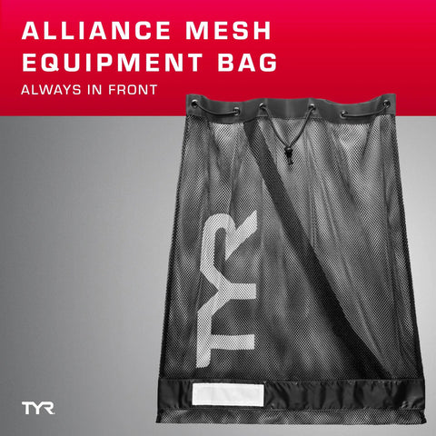 Alliance Mesh Equipment Bag For Swim Gear And Gym Essentials, breathable quick-dry mesh backpack with main compartment visible