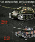 1/16 Scale RC Tank Jagdpanther Battle Ready With Smoke, Sound And Lights, detailed side view comparison with another model.