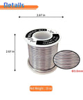Stained Glass Solder Wire 60/40 No Flux Core For Copper Foil Tiffany Lamps And Glass Repairs, 3.0mm Diameter, 16oz Spool